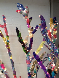 yarn wrapped Christmas tree