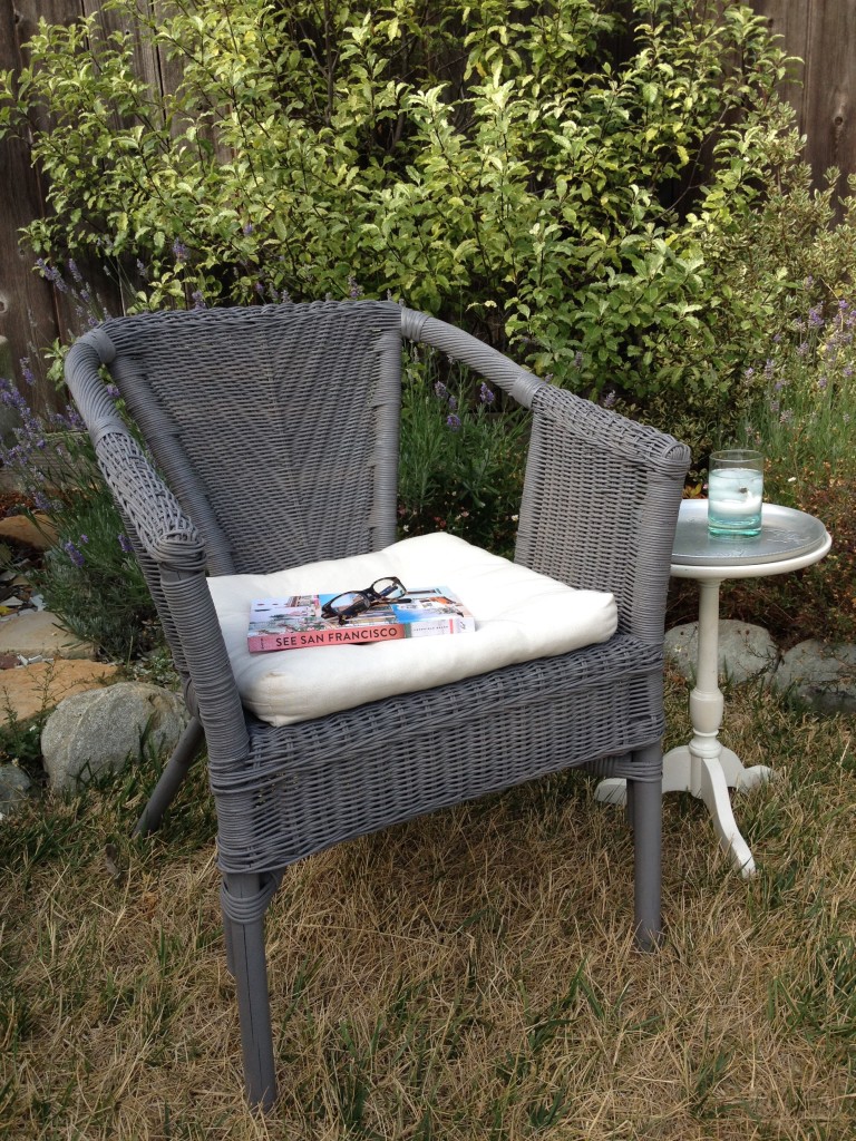 upcycled wicker chair