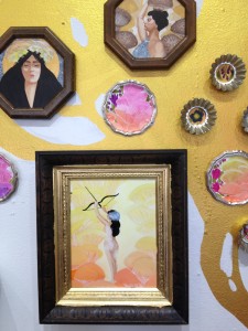 painting with repurposed frames