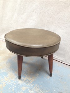 refurbished mid-century foot stool