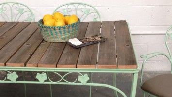 salvaged wood table top