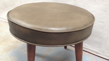 refurbished mid-century foot stool